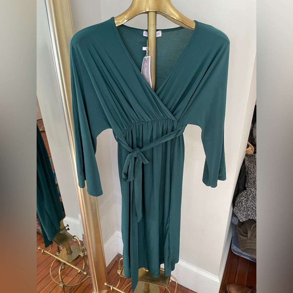 Bluebelle Deep Green Long Sleeve Dress